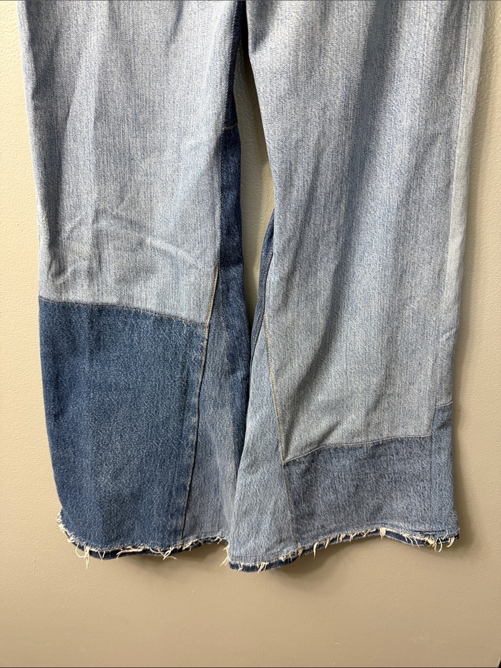 Re/Done x Levi's Patchwork Bell Bottom 60s 70s Hippie Flare Jeans 26 - Picture 12 of 12